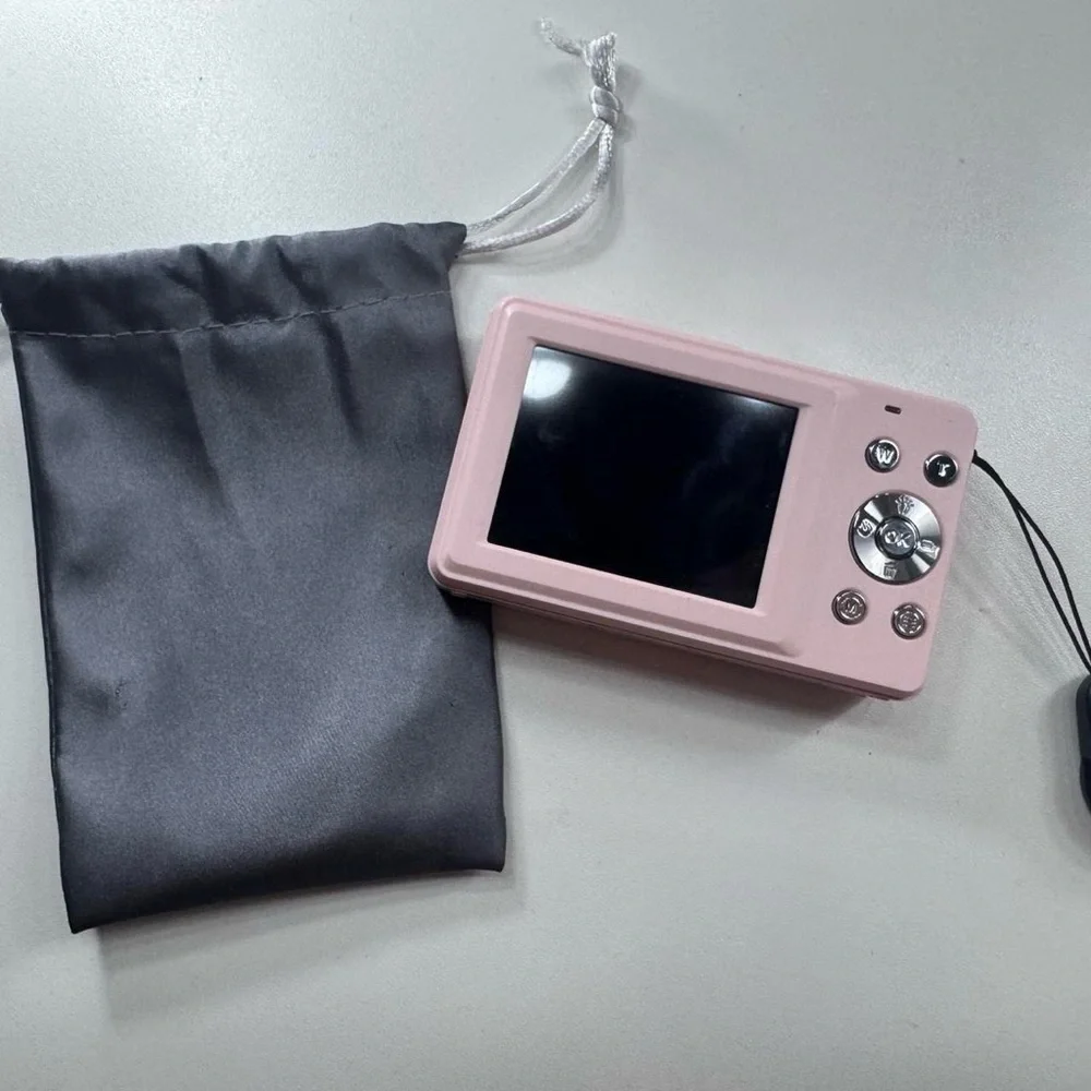 Pink Compact Point-and-Shoot Camera